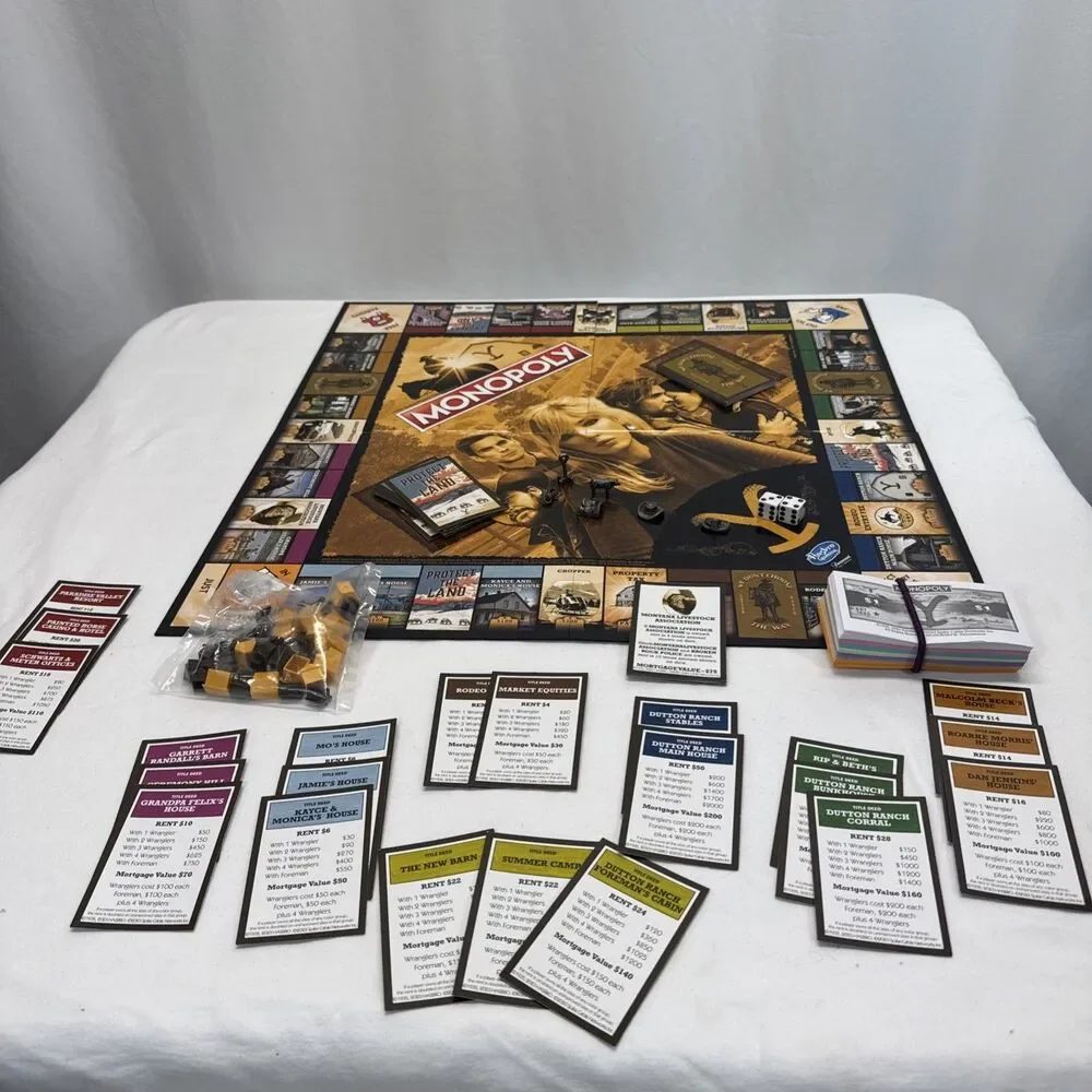 Monopoly Yellowstone Edition Board Game Complete 2–6 Players Western Open Box